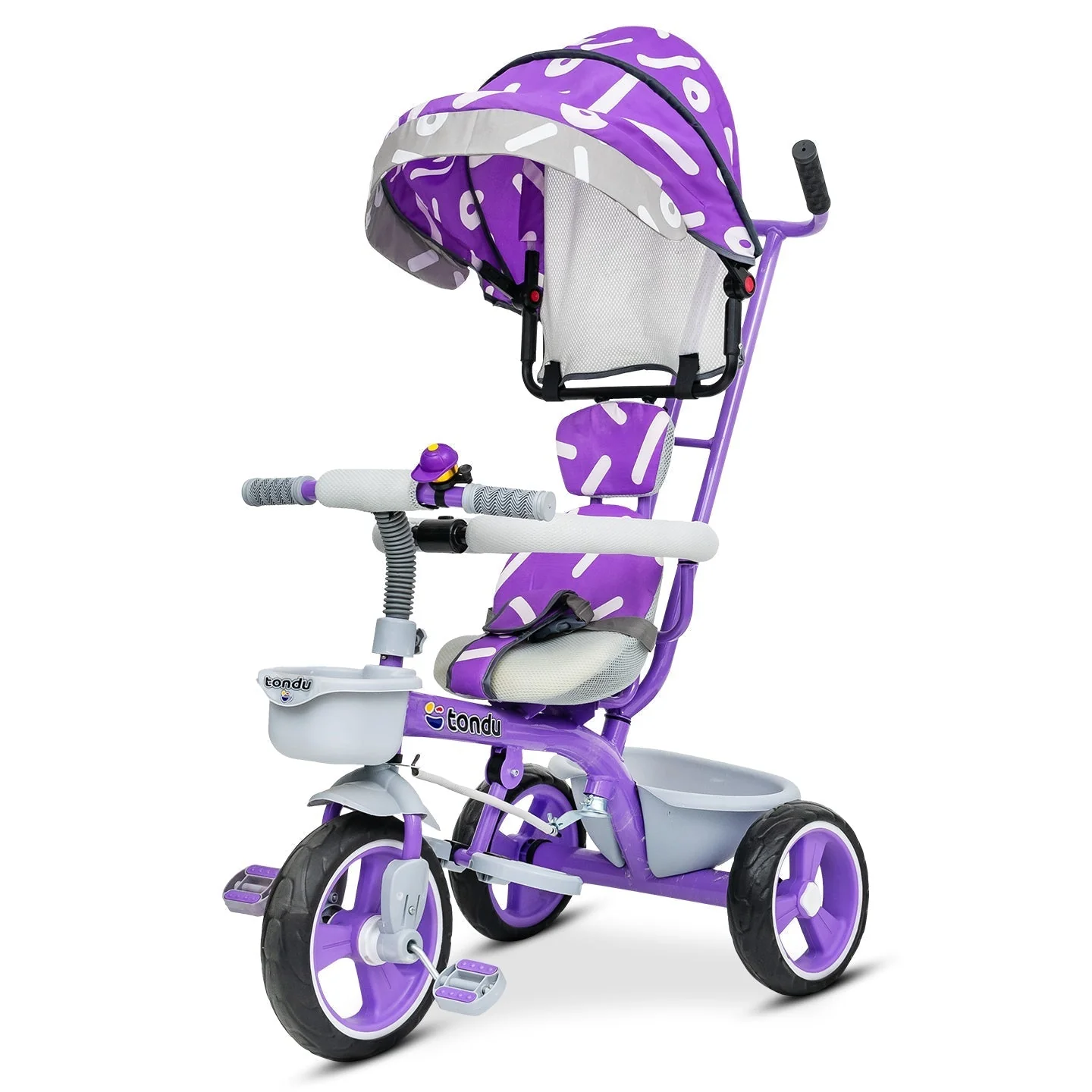 Purple TONDU Tricycles with Canopy Seat Belt - Image 8