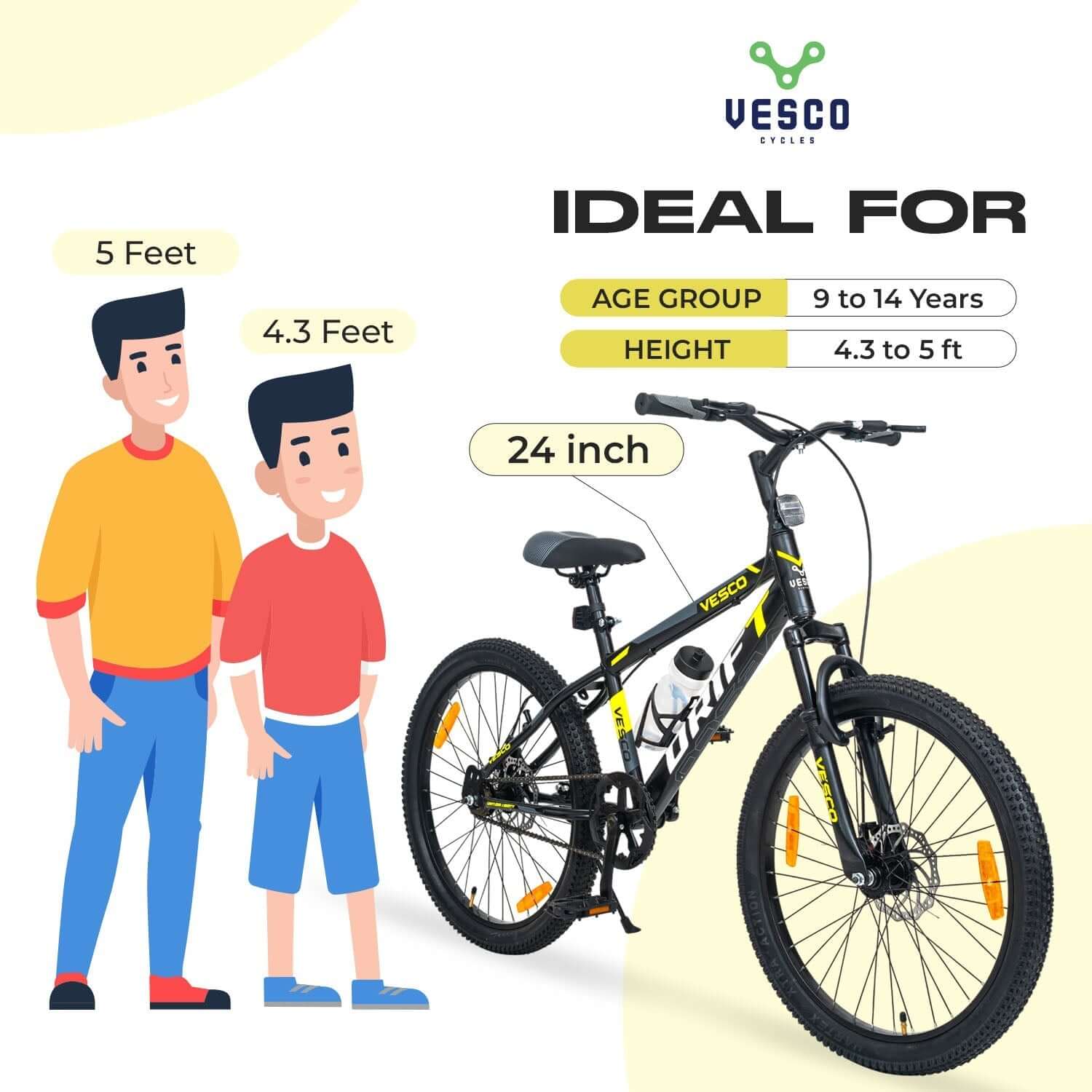 Drift 24T Cycle | Front Suspension | Dual Disc Brakes - Image 4