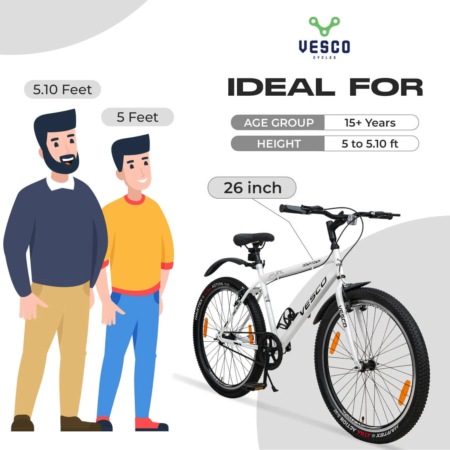 26T White Downtown Hybrid Cycle - Image 4