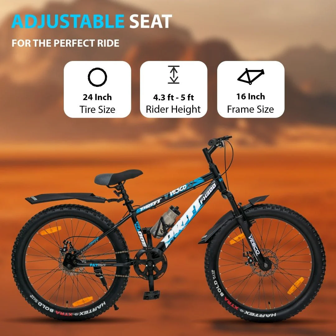 Drift FX-300 24T Cycle | Fat Tyre, Dual Discs Brakes, Front Suspension - Image 4