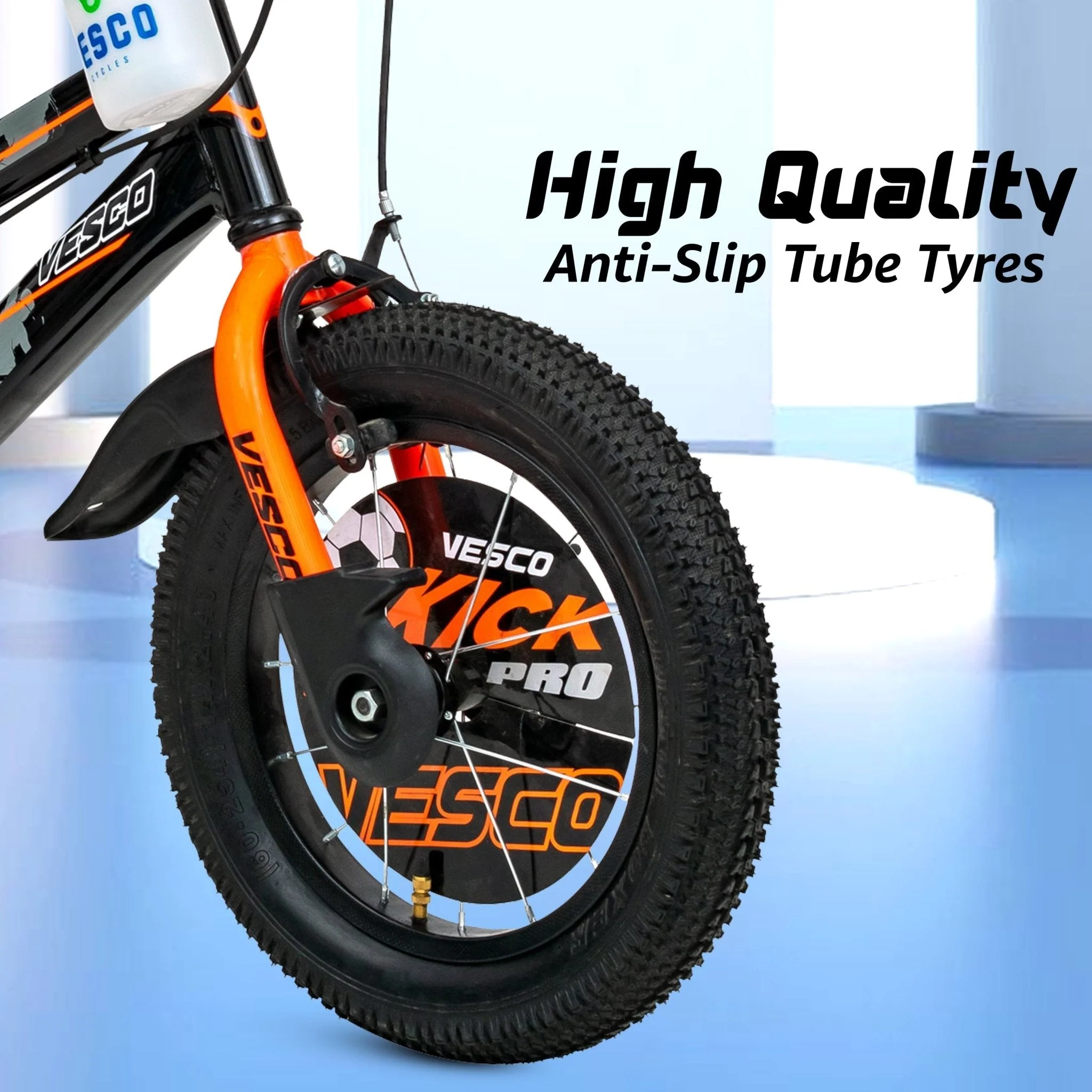 14T Orange Kick Sports Kids Bicycle - Image 4