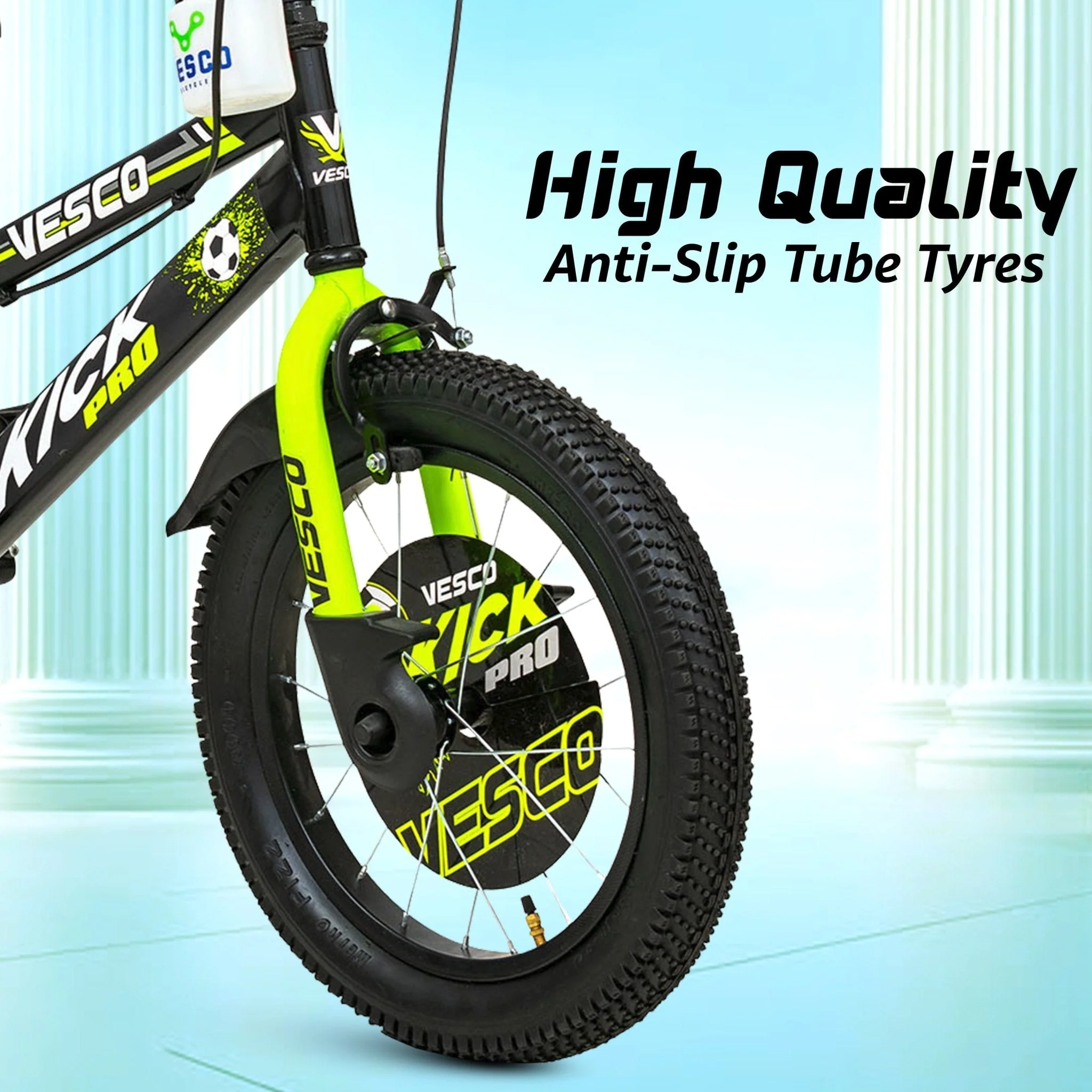 Kick Pro 16T Kids Bicycle | Support Wheels, Back Support, Chain Cover - Image 4