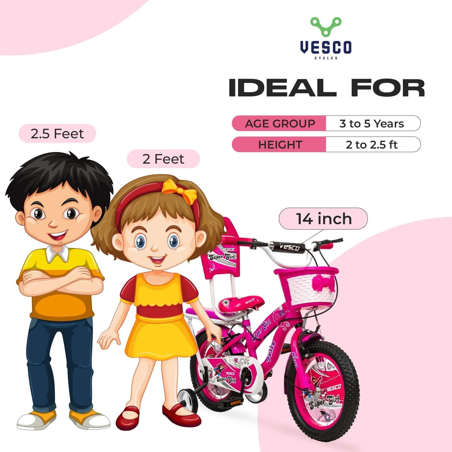 Super Girl 14T Girls Cycle (3–5 Years) - Image 4